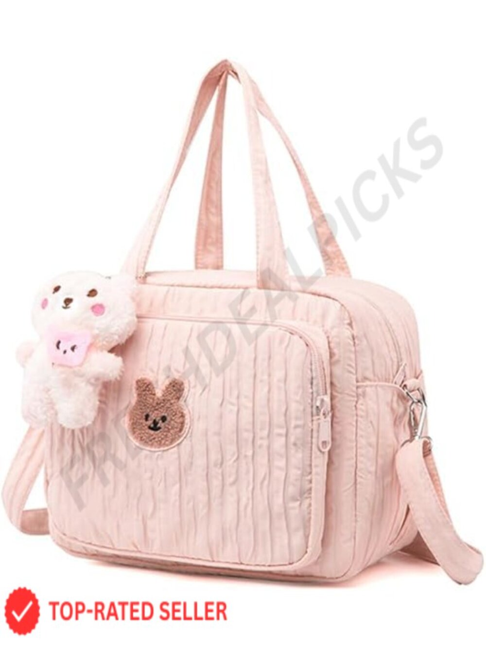 Large Nylon Diaper Bag Tote Crossbody Mom Bag Multi-Pocket Baby Travel Bags